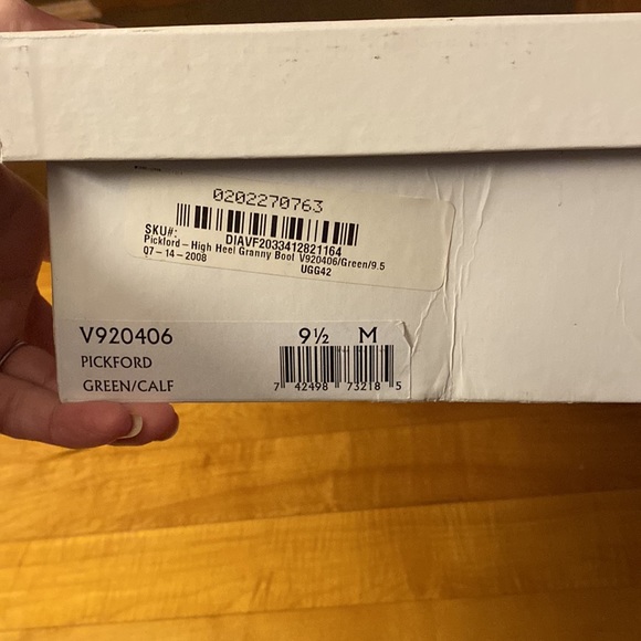 Diane Von Furstenberg DVF Pickford Granny Bootie Green Calf Leather 9.5 - Picture 7 of 10